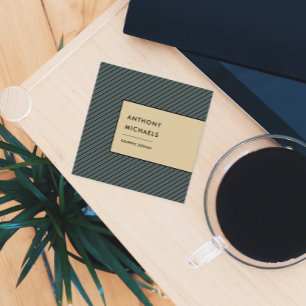 Modern Stripes Square Business Card