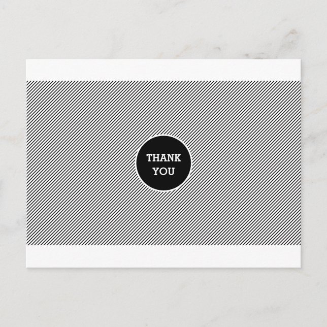 Modern Stripes Thank You Postcard (Front)