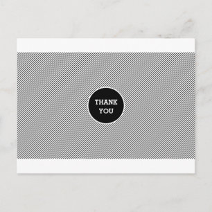 Modern Stripes Thank You Postcard