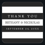 Modern Stripes Wedding Thank You Stickers<br><div class="desc">Modern,  simple,  stylish - perfect!  Easy to customise with your own text.  Font size and font itself can also be altered using the customisation tools.</div>