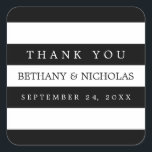 Modern Stripes Wedding Thank You Stickers<br><div class="desc">Modern,  simple,  stylish - perfect!  Easy to customise with your own text.  Font size and font itself can also be altered using the customisation tools.</div>
