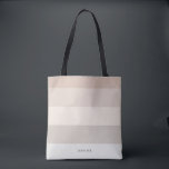 Modern Stripes with Monogram Pastel Tote Bag<br><div class="desc">Colourful trendy striped pattern - featuring harmonious colours in pastel colours including blush,  taupe and beige. Personalise with your name or monogram.  If you need it in different colours please click on the contact button under the product description,  I'm happy to help.</div>