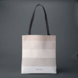 Modern Stripes with Monogram Pastel Tote Bag<br><div class="desc">Colourful trendy striped pattern - featuring harmonious colours in pastel colours including blush,  taupe and beige. Personalise with your name or monogram.  If you need it in different colours please click on the contact button under the product description,  I'm happy to help.</div>