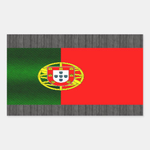 Modern Stripped Portuguese flag Rectangular Sticker