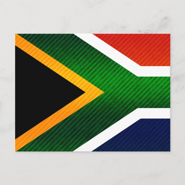 Modern Stripped South African flag Postcard (Front)