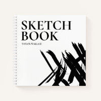 Modern strokes Sketch Book Personalised