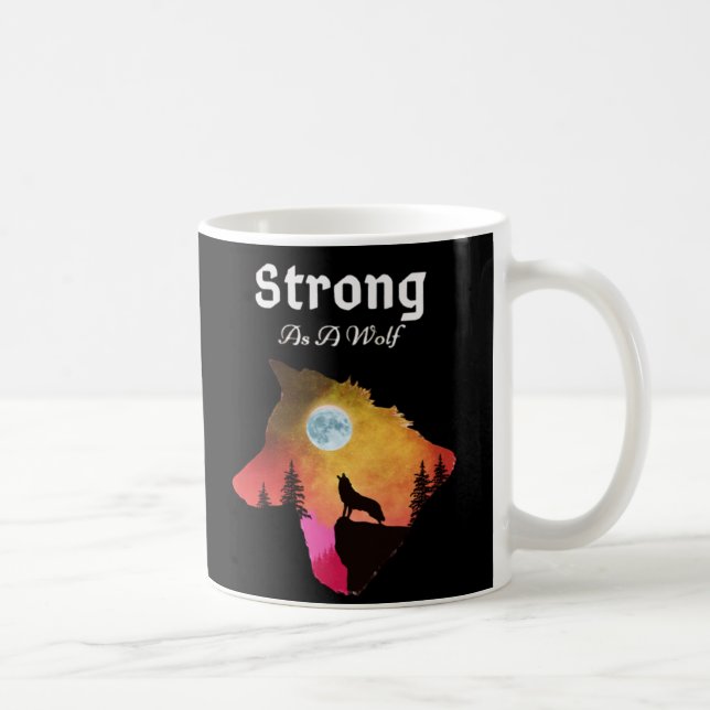 Modern Strong Wolf Coffee Mug (Right)
