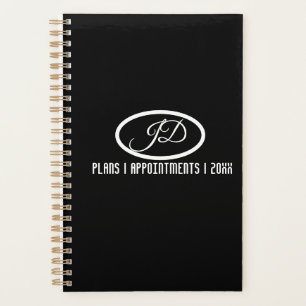 Modern Student Black White Year Name Organiser 