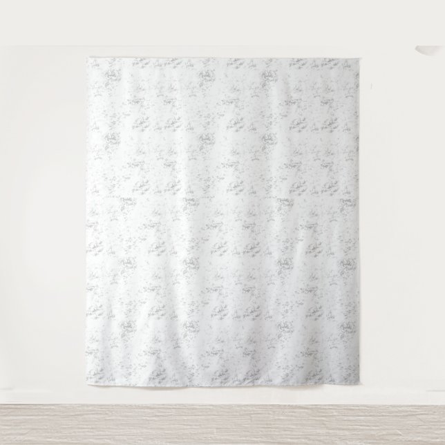 Modern Student Desk Aesthetic Design Tapestry (Front)