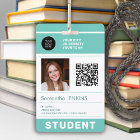 Modern student photo ID QR code school university