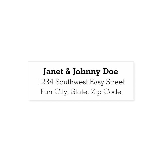 Modern Style 3-Line Custom Address Stamp (Design)
