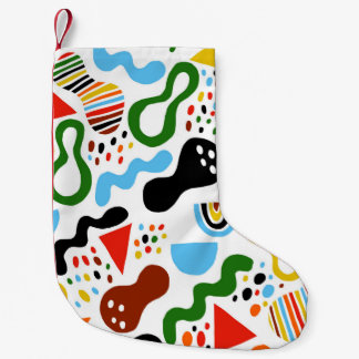 Modern style abstraction with composition made of  small christmas stocking