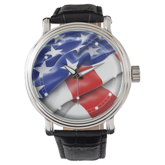 Modern Style American Flag Watch (Front)