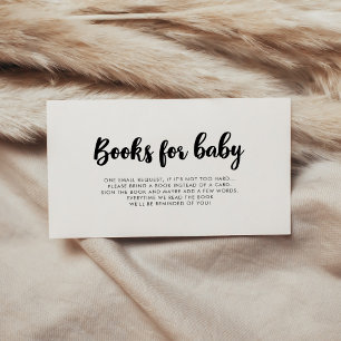 Modern style baby shower book request card