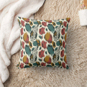 Modern Style Colourful Animal Print Cushion
