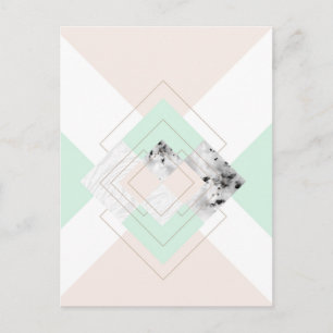 Modern Style Geometric Design Postcard