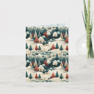 Modern Style Landscape Christmas Card