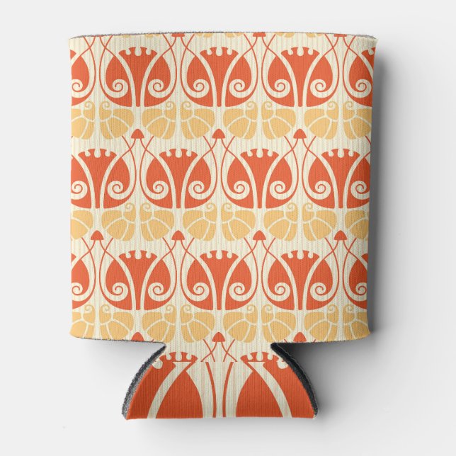 Modern Style Mushrooms: Trendy Pattern Can Cooler (Front)