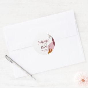 Modern style paint classic round sticker