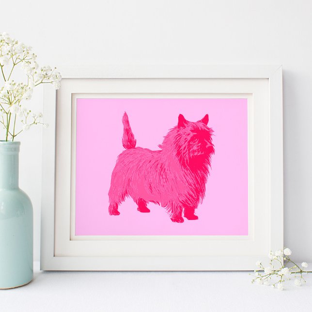 Modern Style Pink Cairn Terrier Poster (Modern Style Pink Cairn Terrier Poster)