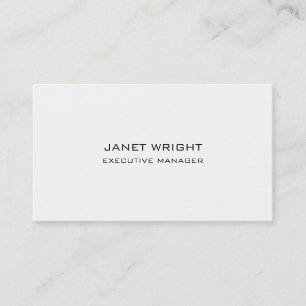 Modern Style Plain Simple Black White Professional Business Card