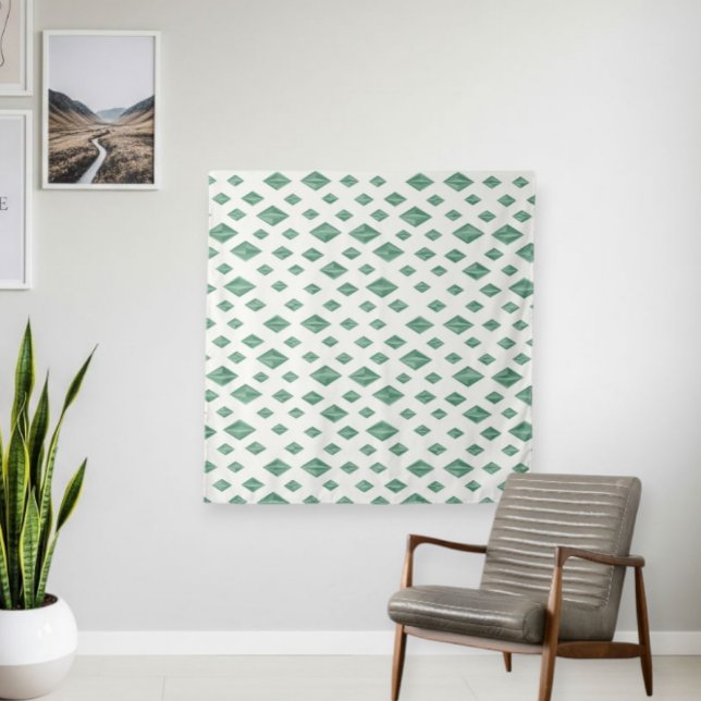 Modern Style Tapestry with Geometric Diamond Print (Creator Uploaded)