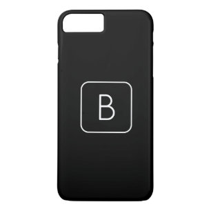 Modern Styled Initial Monogram   White & Black Case-Mate iPhone Case