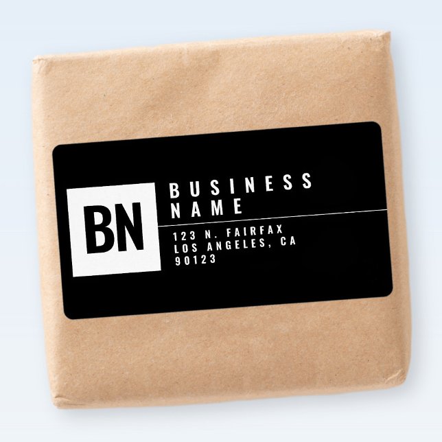 Modern Stylised Geometric Return Address Label (Creator Uploaded)