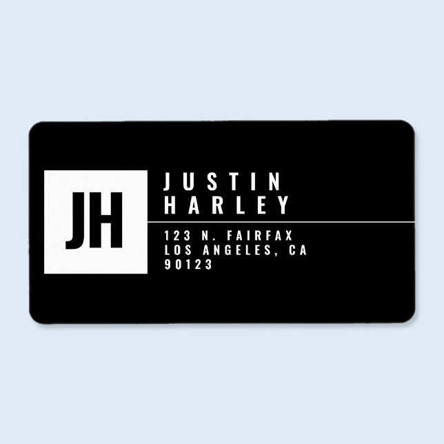 Modern Stylised Geometric Return Address Label (Creator Uploaded)