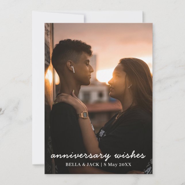 Modern Stylish Anniversary Photo Design (Front)