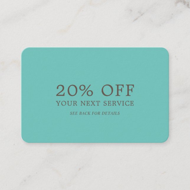 Modern & Stylish - Any Color - Discount Voucher (Front)