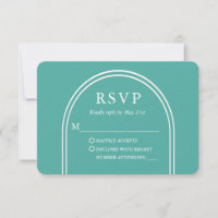Modern Stylish Arch Wedding Teal