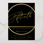 Modern Stylish Black 50th Birthday Party Gold<br><div class="desc">Modern Stylish Black 50th Birthday Party Gold Foil Invitation
See other invitations in our Niche and Nest Store</div>