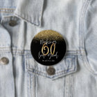 Modern stylish black and gold glitter 60 birthday