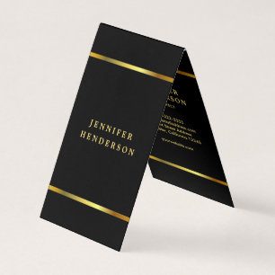 Modern stylish black and gold professional business card