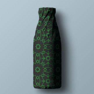 Modern Stylish Black And Green Geometric Pattern Tissue Paper