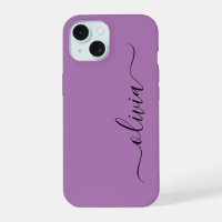 Modern Stylish Black and purple Monogram