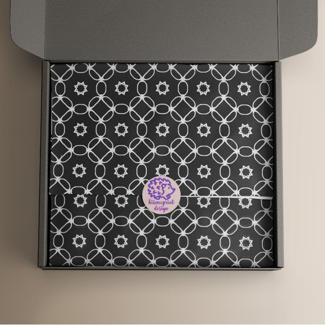 Modern Stylish Black And White Geometric Pattern Tissue Paper (Creator Uploaded)