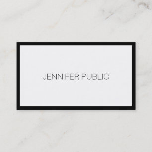 Modern Stylish Black And White Professional Trendy Business Card