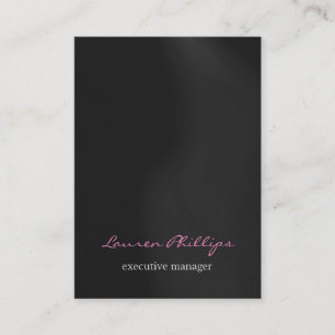 Modern Stylish Black Grey Pink Professional Business Card