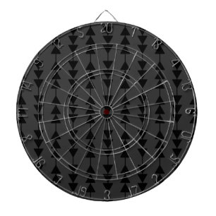 Modern & Stylish Black Hanging Triangles on Smoky Dartboard