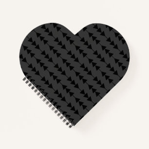 Modern & Stylish Black Hanging Triangles on Smoky Notebook