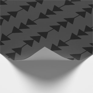 Modern & Stylish Black Hanging Triangles on Smoky Wrapping Paper
