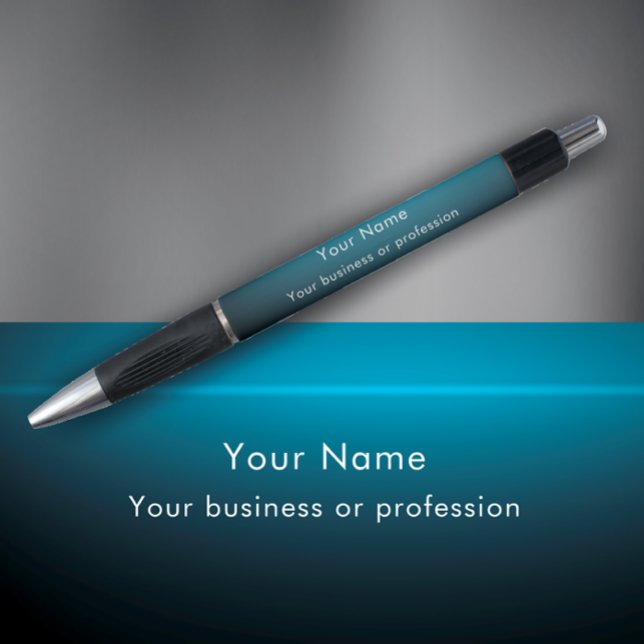 Modern Stylish Blue Custom Business Promotion Gift (Personalize this unique stylish business promotional pen. Add your name and company details.)