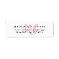 Modern Stylish Blush Pink Brush Script Monogram