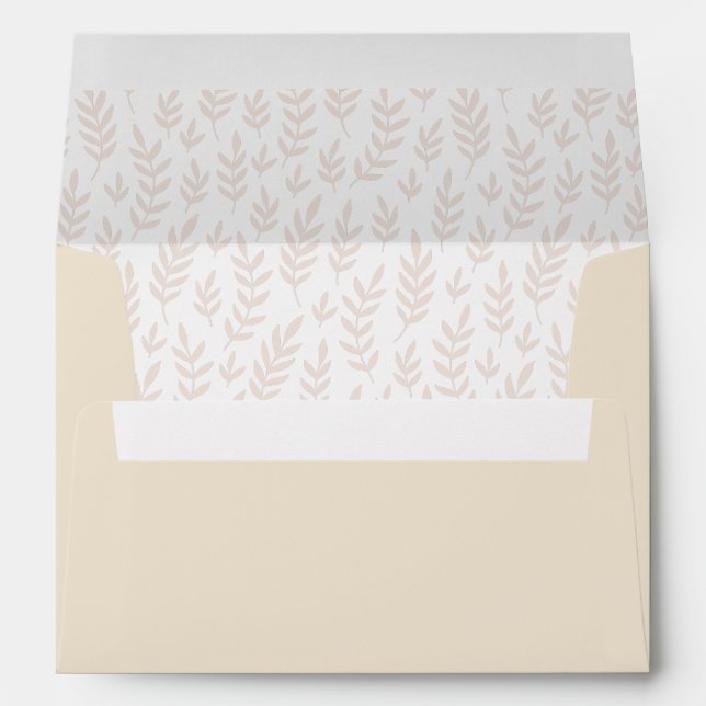 Modern Stylish Boho Chic Beige Christmas  Envelope (Back (Bottom))