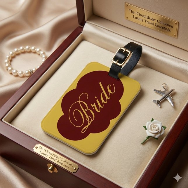 Modern Stylish Bride Luggage Tag Travel Accessory (Modern Stylish Bride Luggage Tag Travel Accessory)