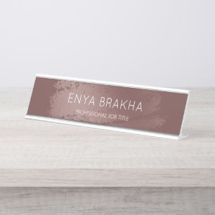 Modern Stylish Bronze Business Desk Name Plate