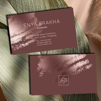 Modern Stylish Bronze Logo Business Card