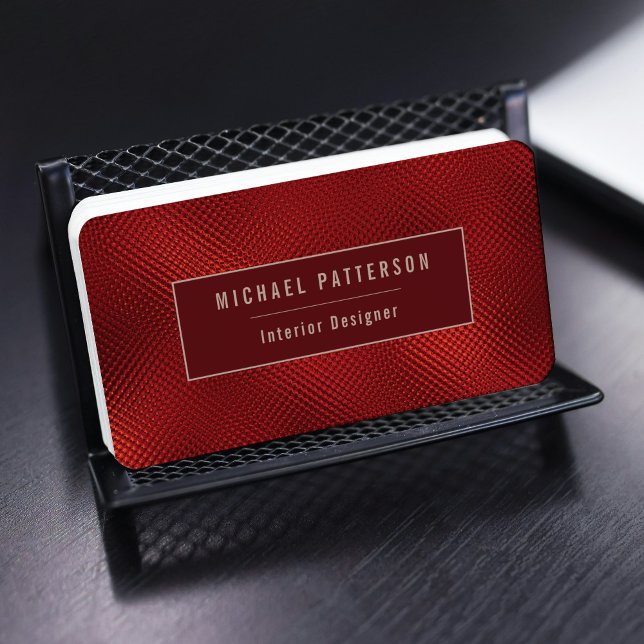 Modern Stylish Burgundy Foil Textured Professional Business Card (Creator Uploaded)